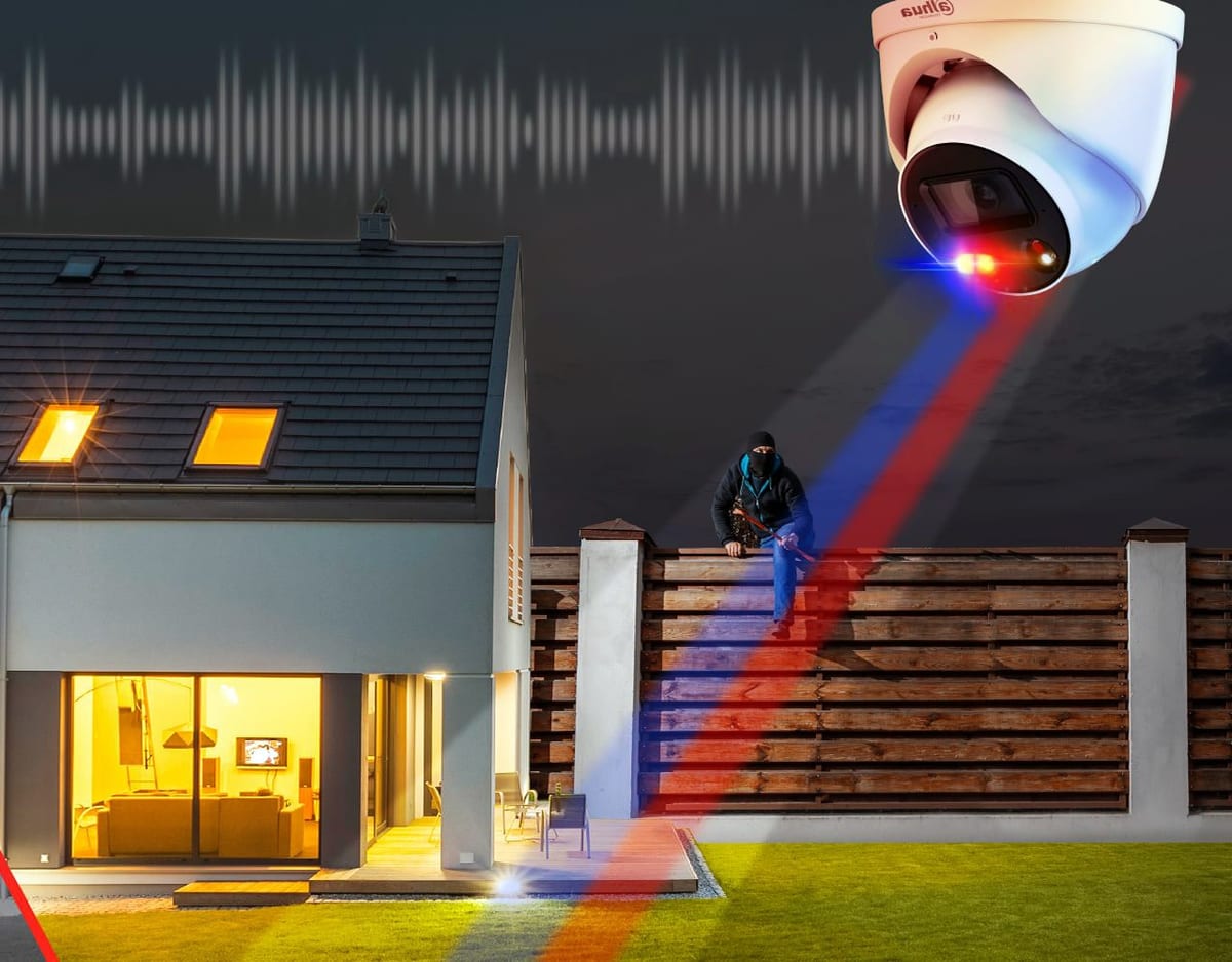 Caméra Dahua TIOC avec projecteur et dissuasion active installée à Vernon